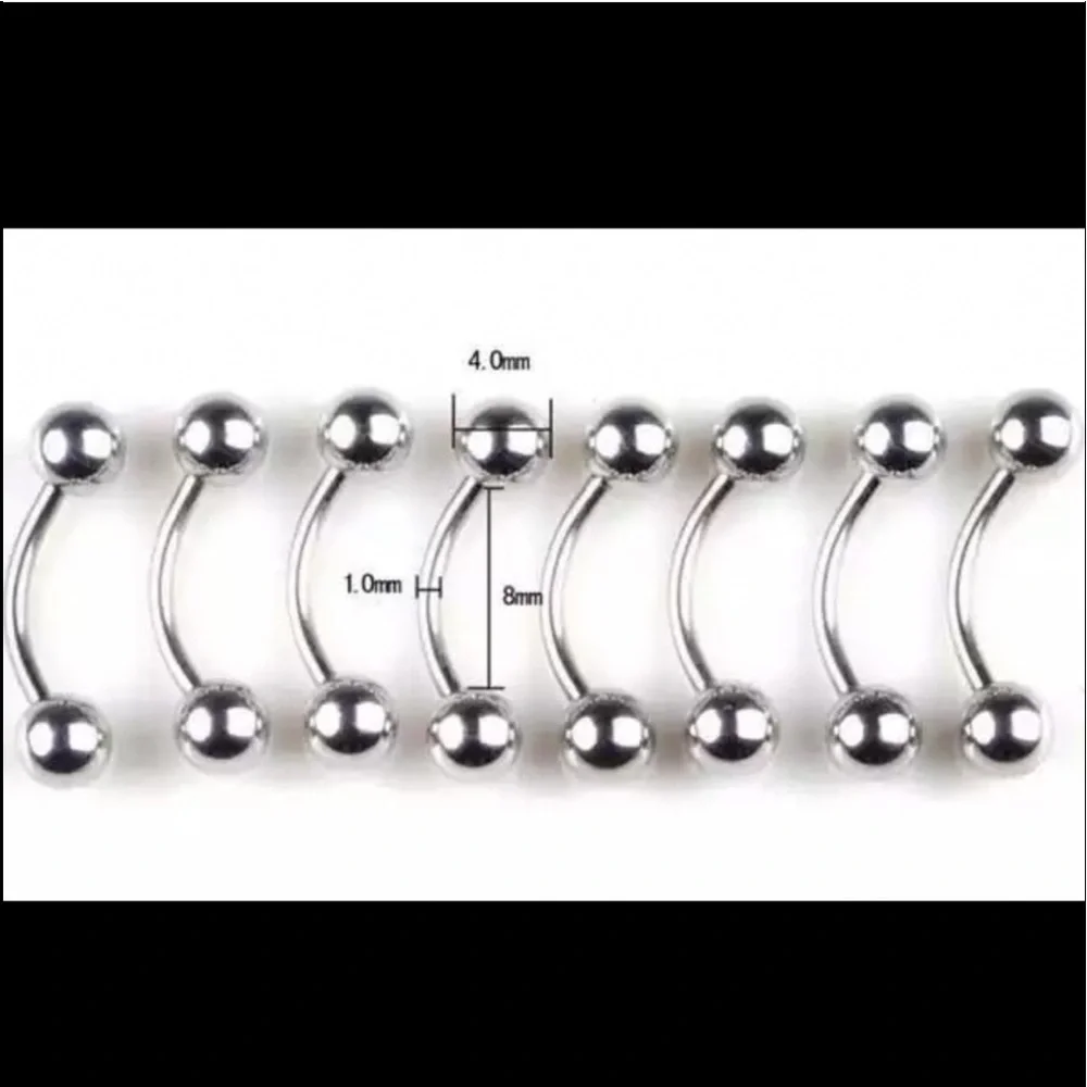 New Unisex Surgical Stainless Steel Curved Body Piercing Jewellery